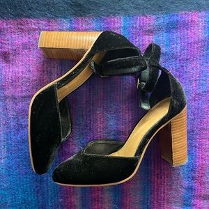 Soludos Black Velvet Collette Heels Size 7.5